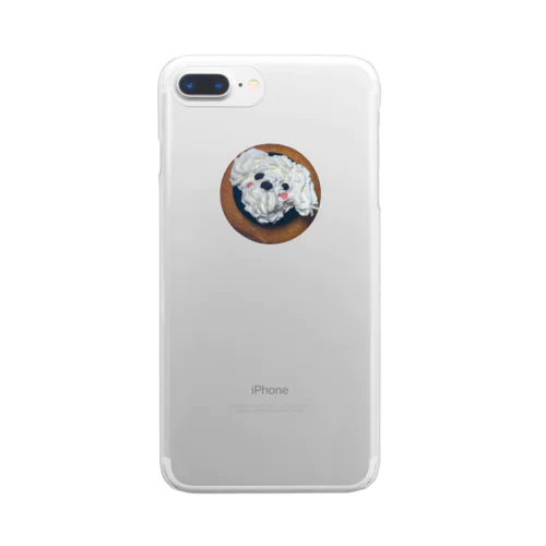 ホイップ犬カップケーキ🧁 Clear Smartphone Case