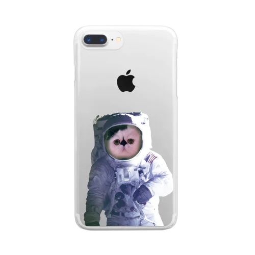 愛猫ボムは宇宙飛行士になった Clear Smartphone Case