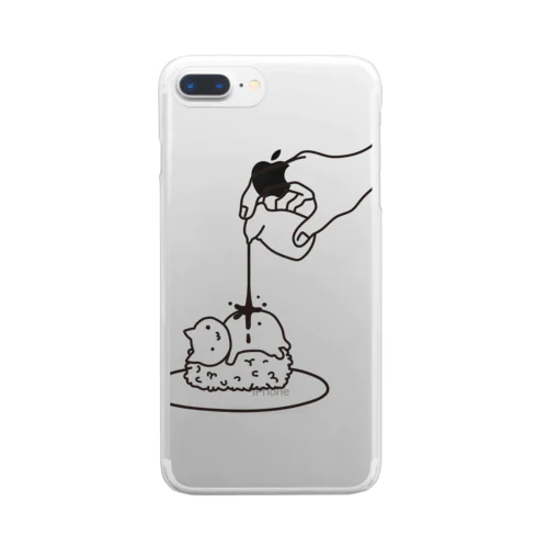 ゆるいねこ　「すしねこ」 Clear Smartphone Case