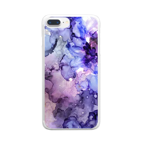 アルコールインクアート 【星雲】 Clear Smartphone Case