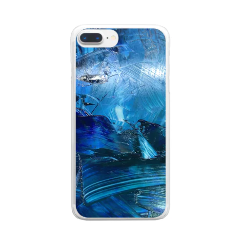 BLUE×ブルー×青 Clear Smartphone Case