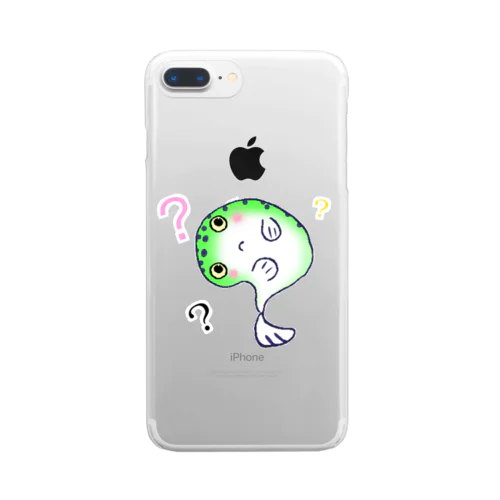 ミドリフグ「ハテナ？」 Clear Smartphone Case