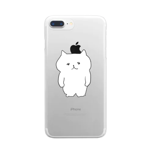 何か言いたげな猫 Clear Smartphone Case