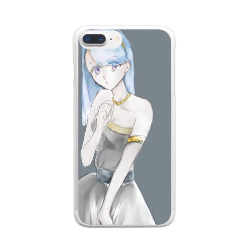 彩度低めちゃん Clear Smartphone Case