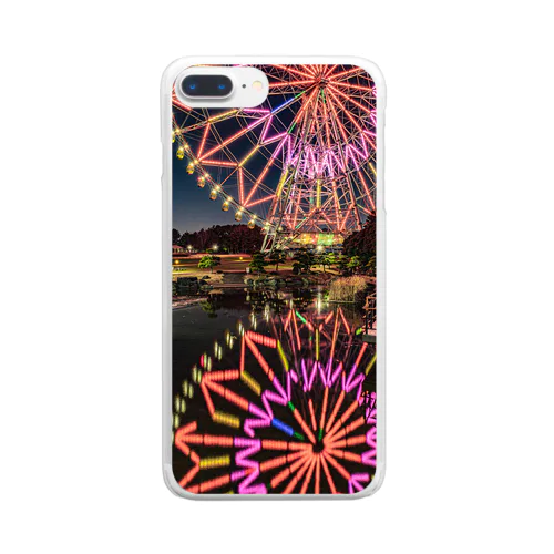 Ferris wheel reflection Clear Smartphone Case