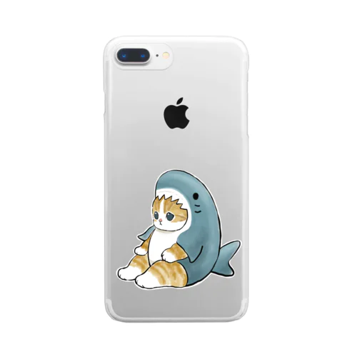 サメにゃん Clear Smartphone Case