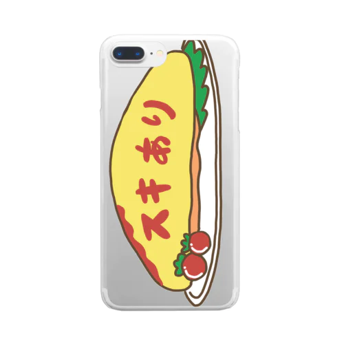 スキありオムライス Clear Smartphone Case