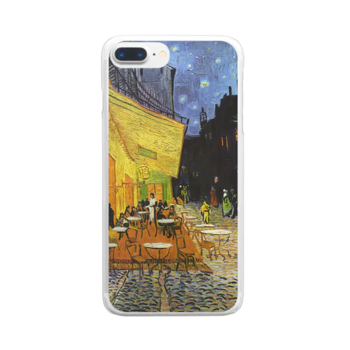 ゴッホ（Vincent van Gogh） / 夜のカフェテラス （Terrasse du café le soir） 1888 クリアスマホケース