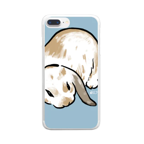 タレ耳うさぎ Clear Smartphone Case