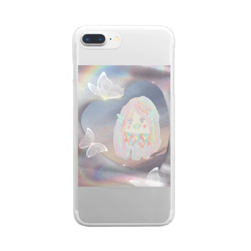 あまびえかたん Clear Smartphone Case