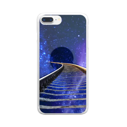 夜空の線路 Clear Smartphone Case