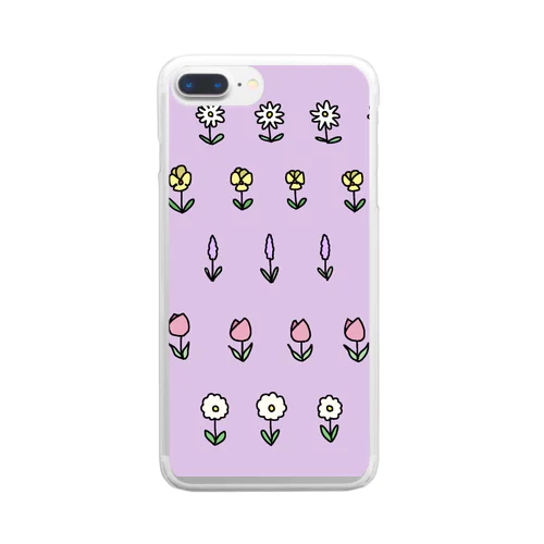 小さい花々 Clear Smartphone Case