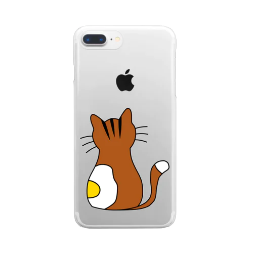 目玉焼きトラ茶猫 Clear Smartphone Case