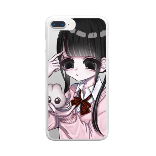 前髪(背景透過) Clear Smartphone Case