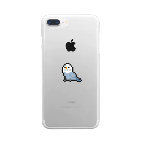 セキセイインコ（青） Clear Smartphone Case