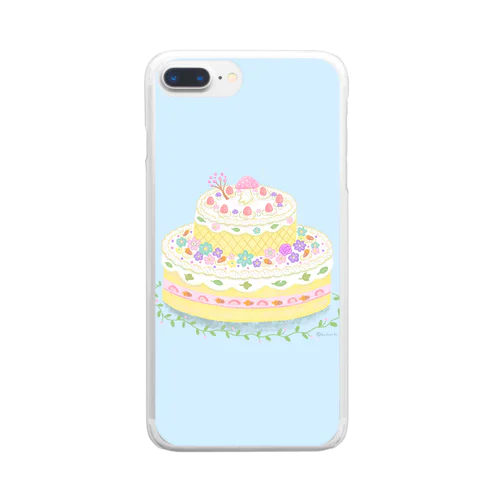 森のショートケーキ Clear Smartphone Case