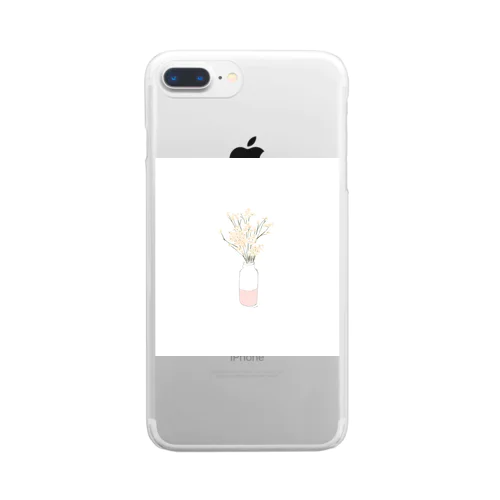 ドライフラワー Clear Smartphone Case