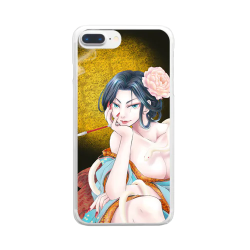 和風美女 Clear Smartphone Case