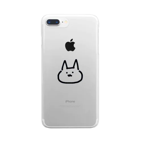 ゆるねこちゃん【黒】 Clear Smartphone Case