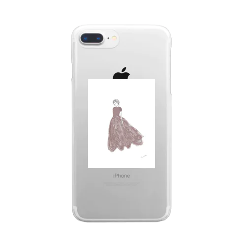 tulip lace dress Clear Smartphone Case