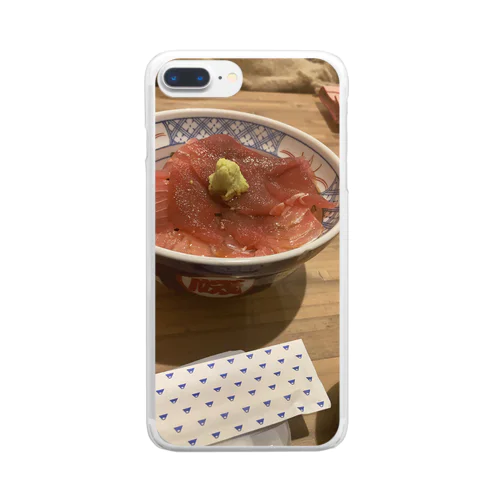 いくら丼 Clear Smartphone Case