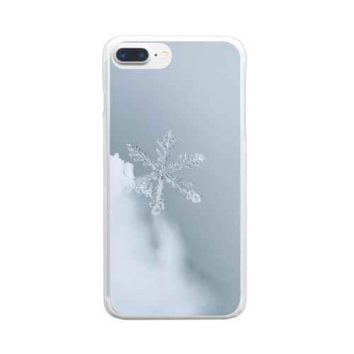 雪の結晶 Clear Smartphone Case