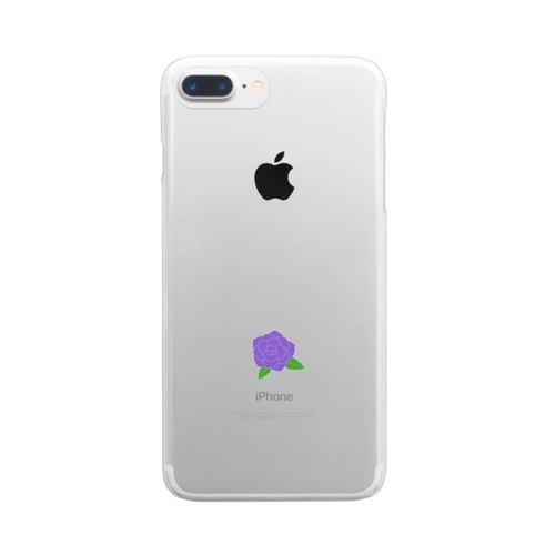 紫の薔薇　Thought that I want to tell Clear Smartphone Case