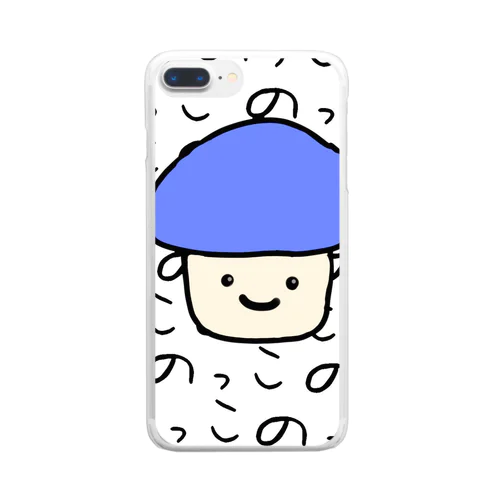 きのこののっこさん Clear Smartphone Case