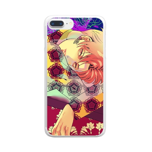ビビットカラー美青年グッズ Clear Smartphone Case