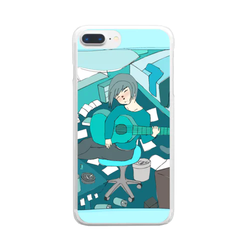 青系 Clear Smartphone Case