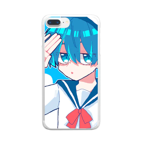 水平くん Clear Smartphone Case