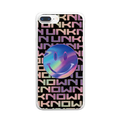 iPhoneケース　unknown(ニコちゃんVer.) Clear Smartphone Case