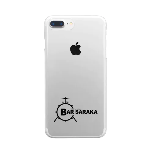 BAR-SARAKA 黒ロゴグッズ Clear Smartphone Case