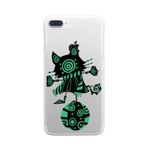 青信号(猫) Clear Smartphone Case