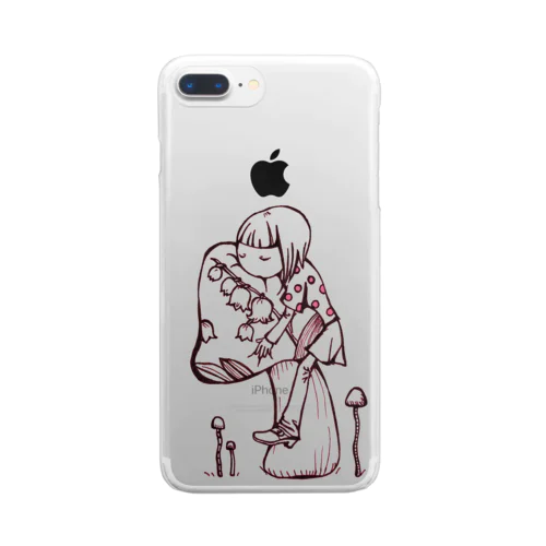 すずらんキノコで眠る Clear Smartphone Case