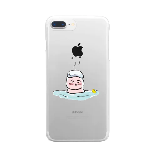 くまちゃん　お風呂 Clear Smartphone Case