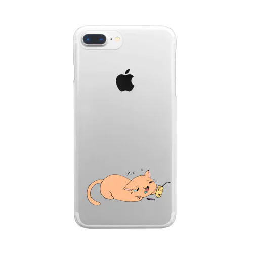 ぴぇん猫 Clear Smartphone Case