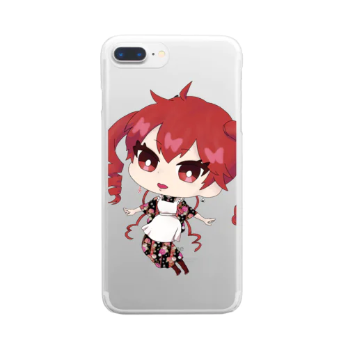 文庫むすび ミニキャラA Clear Smartphone Case