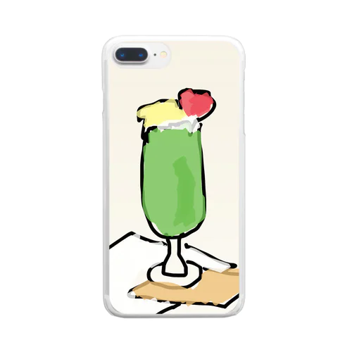 めろんそーだ Clear Smartphone Case