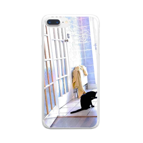 黒猫とKitchen Clear Smartphone Case