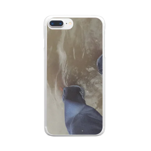靴まで浸水した Clear Smartphone Case
