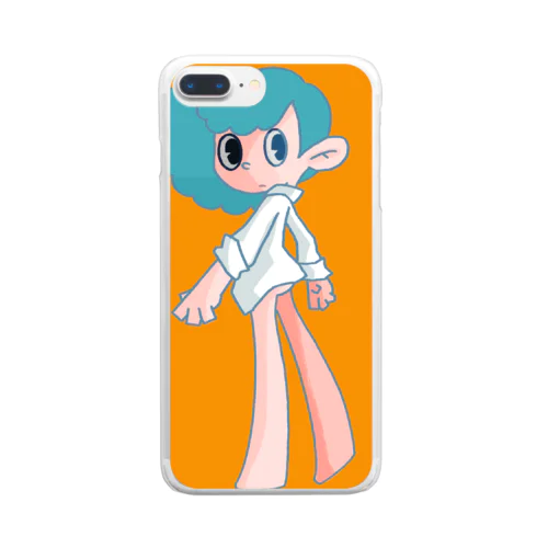 彼シャツgirl Clear Smartphone Case