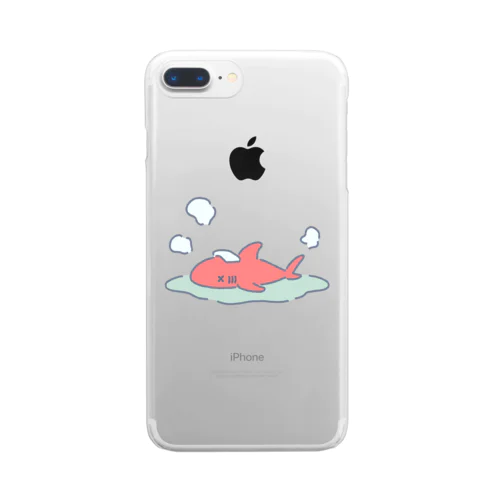 のぼせたサメ Clear Smartphone Case