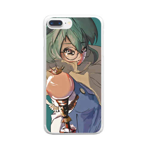 眼鏡っ子魔法少女 Clear Smartphone Case