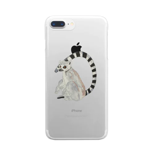 ワオキツネザルだぞっ💕 Clear Smartphone Case