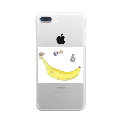 バナナスマイリー　Banana Smiley クリアスマホケース