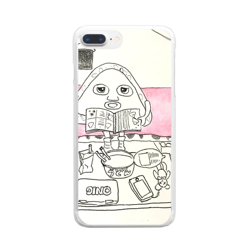 おにぎりOLのりこ金曜日の夜 Clear Smartphone Case