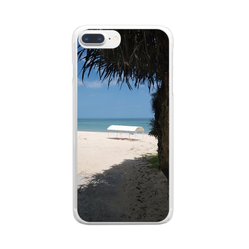 森の奥のビーチ Clear Smartphone Case