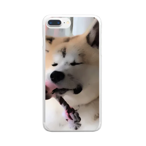 いつも眠い犬スマホケース Clear Smartphone Case
