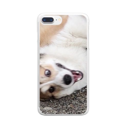 変顔なコーギー犬ロック Clear Smartphone Case